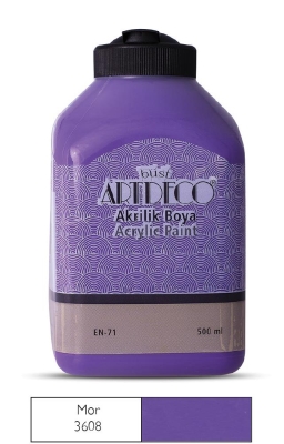 Artdeco Akrilik Boya, 500ml, Mor 3608 - 1