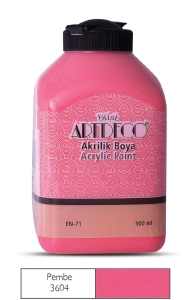 Artdeco Akrilik Boya, 500ml, Pembe 3604 - Artdeco