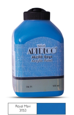 Artdeco Akrilik Boya, 500ml, Royal Mavi 3053 - 1