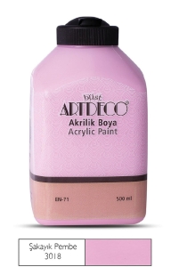 Artdeco Akrilik Boya, 500ml, Şakayık Pembe 3018 - Artdeco