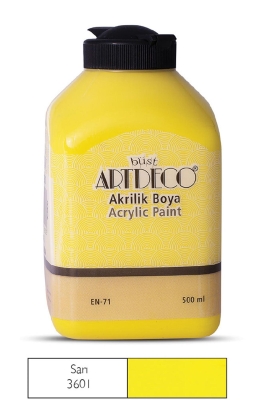 Artdeco Akrilik Boya, 500ml, Sarı 3601 - 1