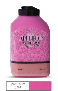 Artdeco Akrilik Boya, 500ml, Şeker Pembe 3678 - Artdeco
