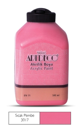 Artdeco Akrilik Boya, 500ml, Sıcak Pembe 3017 - 1