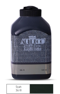 Artdeco Akrilik Boya, 500ml, Siyah 3618 - Artdeco