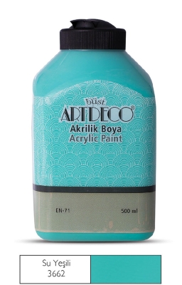 Artdeco Akrilik Boya, 500ml, Su Yeşili 3662 - 1