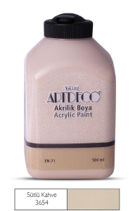 Artdeco Akrilik Boya, 500ml, Sütlü Kahve 3654 - Artdeco