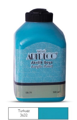 Artdeco Akrilik Boya, 500ml, Turkuaz 3632 - 1