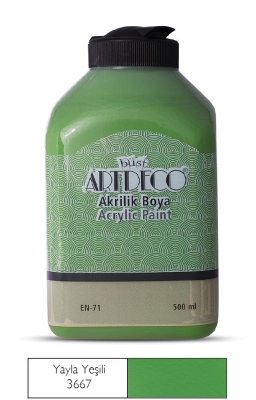 Artdeco Akrilik Boya, 500ml, Yayla Yeşili 3667 - 1