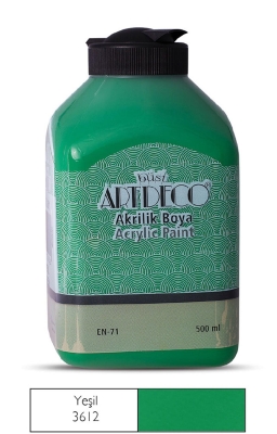 Artdeco Akrilik Boya, 500ml, Yeşil 3612 - 1