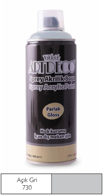 Artdeco Akrilik Sprey Boya, 400ml, Açık Gri 730 - 1