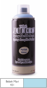 Artdeco Akrilik Sprey Boya, 400ml, Bebek Mavi 431 - Artdeco