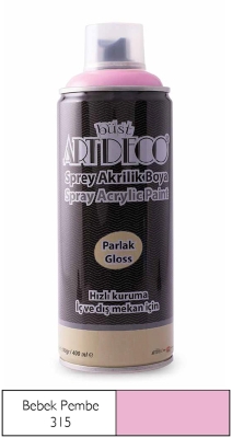 Artdeco Akrilik Sprey Boya, 400ml, Bebek Pembe 315 - 1