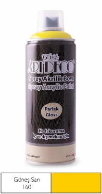 Artdeco Akrilik Sprey Boya, 400ml, Güneş Sarı 160 - 1