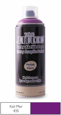 Artdeco Akrilik Sprey Boya, 400ml, Kızıl Mor 435 - 1