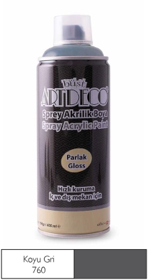 Artdeco Akrilik Sprey Boya, 400ml, Koyu Gri 760 - 1