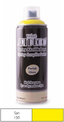 Artdeco Akrilik Sprey Boya, 400ml, Sarı 150 - 1