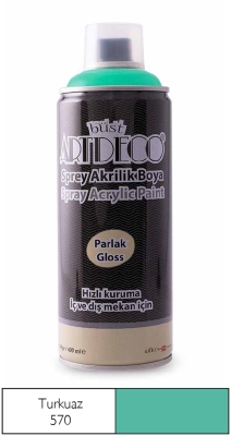 Artdeco Akrilik Sprey Boya, 400ml, Turkuaz 570 - 1