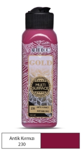 Artdeco Gold Multi-Surface Akrilik Boya, 140ml, Antik Kırmızı 230 - Artdeco