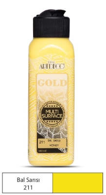 Artdeco Gold Multi-Surface Akrilik Boya, 140ml, Bal Sarısı 211 - 1