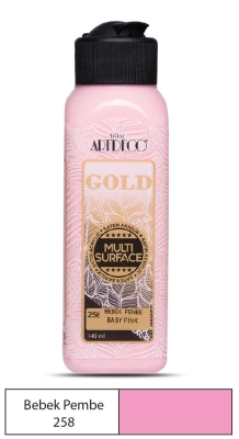 Artdeco Gold Multi-Surface Akrilik Boya, 140ml, Bebek Pembe 258 - 1