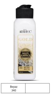 Artdeco Gold Multi-Surface Akrilik Boya, 140ml, Beyaz 340 - Artdeco