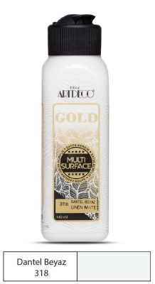 Artdeco Gold Multi-Surface Akrilik Boya, 140ml, Dantel Beyaz 318 - 1