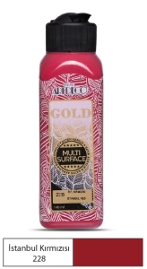 Artdeco Gold Multi-Surface Akrilik Boya, 140ml, İst. Kırmızısı 228 - Artdeco