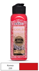 Artdeco Gold Multi-Surface Akrilik Boya, 140ml, Kırmızı 220 - Artdeco