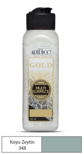 Artdeco Gold Multi-Surface Akrilik Boya, 140ml, Koyu Zeytin 348 - Artdeco
