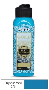 Artdeco Gold Multi-Surface Akrilik Boya, 140ml, Okyanus Mavi 276 - Artdeco