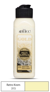 Artdeco Gold Multi-Surface Akrilik Boya, 140ml, Retro Krem 315 - Artdeco