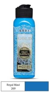 Artdeco Gold Multi-Surface Akrilik Boya, 140ml, Royal Mavi 269 - Artdeco
