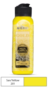 Artdeco Gold Multi-Surface Akrilik Boya, 140ml, Sarı 201 - Artdeco