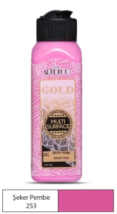 Artdeco Gold Multi-Surface Akrilik Boya, 140ml, Şeker Pembe 253 - Artdeco