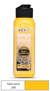 Artdeco Gold Multi-Surface Akrilik Boya, 140ml, Taksi Sarısı 208 - Artdeco
