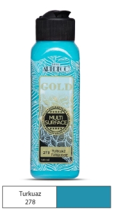 Artdeco Gold Multi-Surface Akrilik Boya, 140ml, Turkuaz 278 - Artdeco