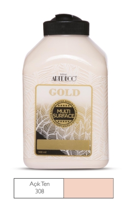 Artdeco Gold Multi-Surface Akrilik Boya, 500ml, Açık Ten 308 - 1