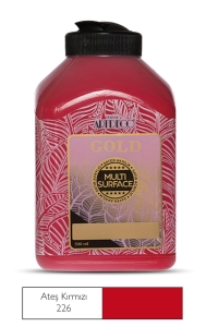 Artdeco Gold Multi-Surface Akrilik Boya, 500ml, Ateş Kırmızı 226 - Artdeco