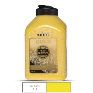 Artdeco Gold Multi-Surface Akrilik Boya, 500ml, Bal Sarısı 211 - Artdeco