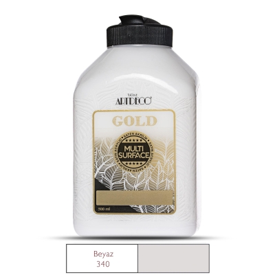 Artdeco Gold Multi-Surface Akrilik Boya, 500ml, Beyaz 340 - 1