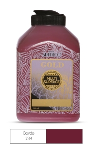 Artdeco Gold Multi-Surface Akrilik Boya, 500ml, Bordo 234 - Artdeco