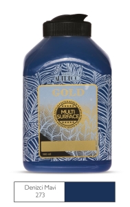 Artdeco Gold Multi-Surface Akrilik Boya, 500ml, Denizci Mavi 273 - Artdeco