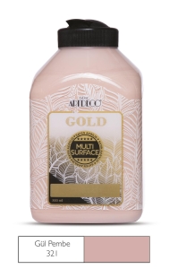 Artdeco Gold Multi-Surface Akrilik Boya, 500ml, Gül Pembe 321 - Artdeco