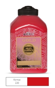 Artdeco Gold Multi-Surface Akrilik Boya, 500ml, Kırmızı 220 - Artdeco