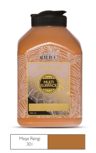 Artdeco Gold Multi-Surface Akrilik Boya, 500ml, Meşe Rengi 301 - Artdeco
