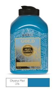 Artdeco Gold Multi-Surface Akrilik Boya, 500ml, Okyanus Mavi 276 - Artdeco