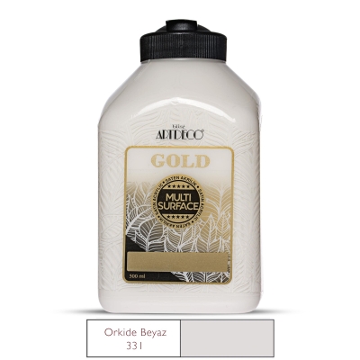 Artdeco Gold Multi-Surface Akrilik Boya, 500ml, Orkide Beyazı 331 - 1