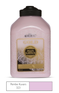 Artdeco Gold Multi-Surface Akrilik Boya, 500ml, Pembe Kuvars 323 - Artdeco