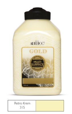 Artdeco Gold Multi-Surface Akrilik Boya, 500ml, Retro Krem 315 - 1