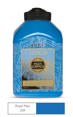 Artdeco Gold Multi-Surface Akrilik Boya, 500ml, Royal Mavi 269 - 1